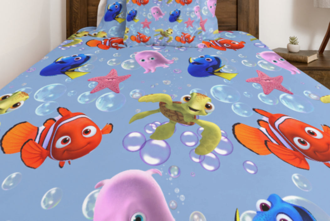 *PRESALE* Keep swimming bamboo bed sheet and matching pillow case